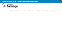 Tablet Screenshot of canberraaudiology.com.au